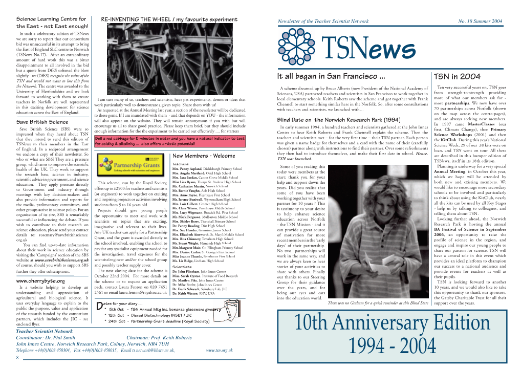 TSN Newsletter 2004.Indd