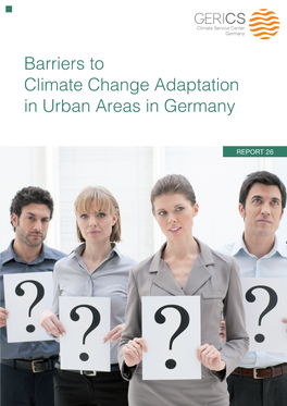 Report 26: Barriers to Climate Change Adaptation in Urban Areas In