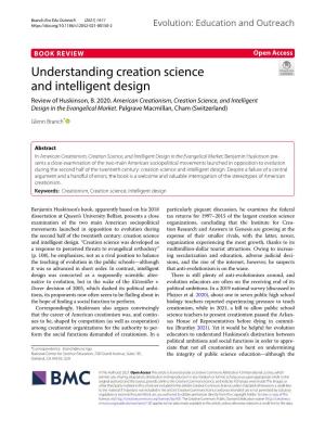 Understanding Creation Science and Intelligent Design Review of Huskinson, B