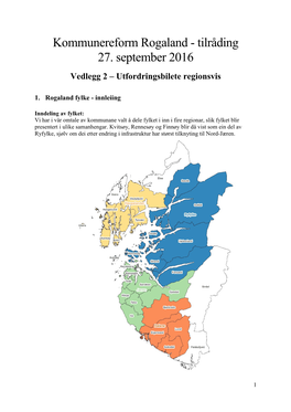 Kommunereform Rogaland - Tilråding 27