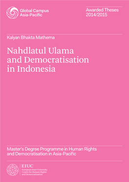 Nahdlatul Ulama and Democratisation in Indonesia