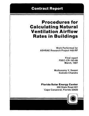 Procedures for Calculating Natural Ventilation Airflow Rates in Buildings