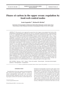 Fluxes of Carbon in the Upper Ocean: Regulation by Food-Web Control Nodes