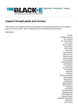 Support Through Goods and Services