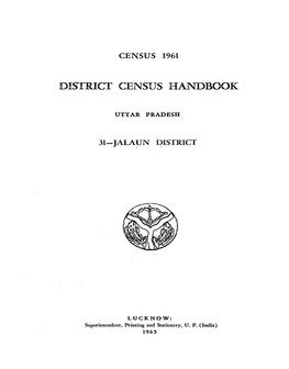District Census Handbook, 31-Jalaun, Uttar Pradesh