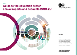 Guide to the Education Sector Annual Reports and Accounts 2019-20