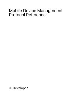 Mobile Device Management Protocol Reference