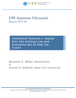 CPI Antitrust Chronicle January 2015 (2)