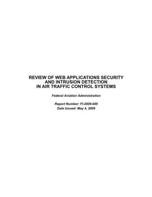 FAA Web Applications Security and Intrusion Detection in Air Traffic