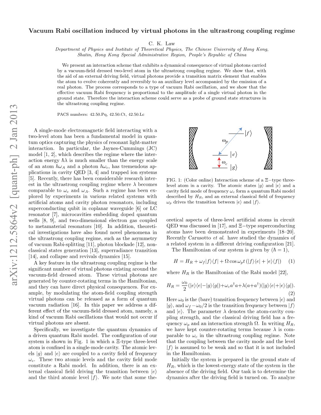 Arxiv:1212.5864V2 [Quant-Ph]