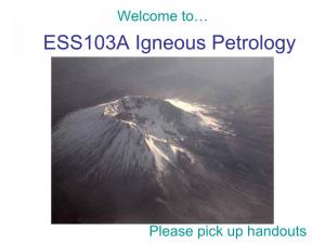 ESS103A Igneous Petrology