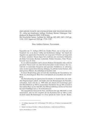 Book Review: Der Gross Ploetz. Die Enzyklopädie Der Weltgeschichte. Die Geschichte Japans: Anfänge Bis 1600; Japan Seit 1945