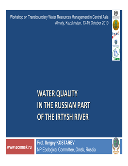 Water Quality in the Irtysh River
