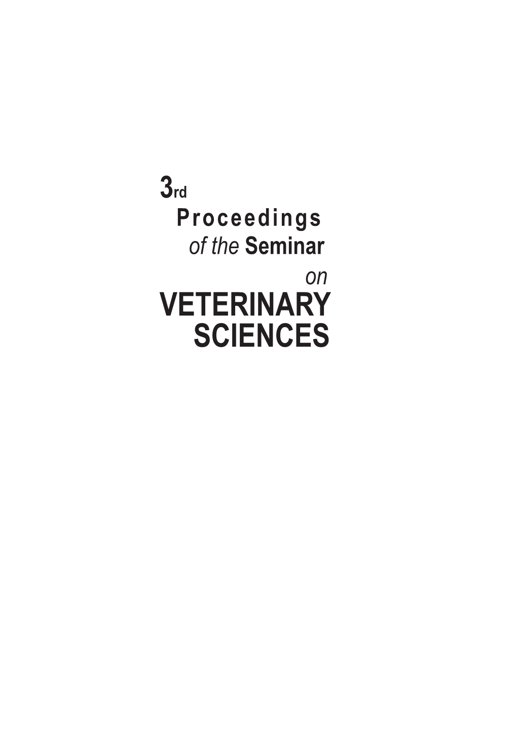 Veterinary Sciences