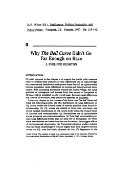 5 Why the Bell Curve Didn't Go Far Enough on Race J