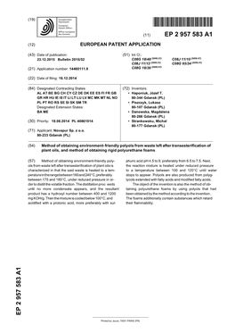 Method of Obtaining Environment-Friendly Polyols from Waste Left After Transesterification of Plant Oils, and Method of Obtaining Rigid Polyurethane Foams