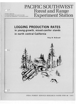 Logging Production Rates in Young-Growth, Mixed-Conifer Stands in North Central California