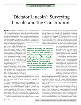 Lincoln and the Constitution, Vol 21