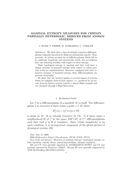 Maximal Entropy Measures for Certain Partially Hyperbolic, Derived from Anosov Systems