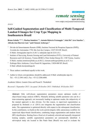 Self-Guided Segmentation and Classification of Multi-Temporal Landsat 8 Images for Crop Type Mapping in Southeastern Brazil