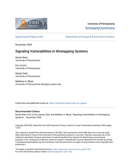 Signaling Vulnerabilities in Wiretapping Systems