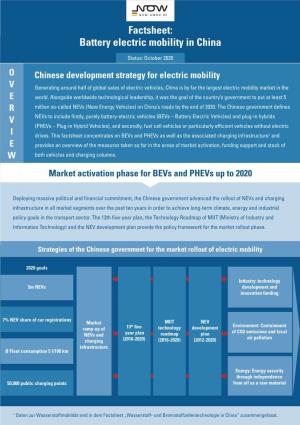 Factsheet: Battery Electric Mobility in China