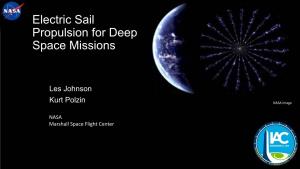 Electric Sail Propulsion for Deep Space Missions