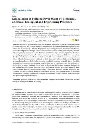 Remediation of Polluted River Water by Biological, Chemical, Ecological and Engineering Processes
