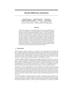 Density-Difference Estimation
