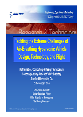 Tackling the Extreme Challenges of Air-Breathing Hypersonic Vehicle Design, Technology, and Flight