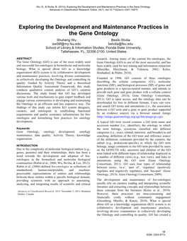 Exploring the Development and Maintenance Practices in the Gene Ontology