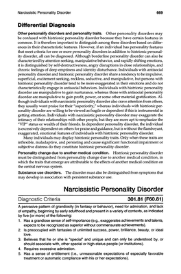 Narcissistic Personality Disorder