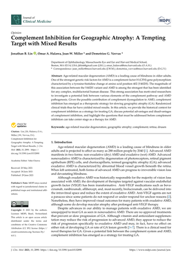 Complement Inhibition for Geographic Atrophy: a Tempting Target with Mixed Results