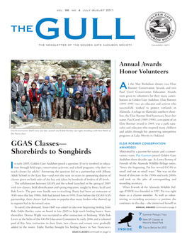 GGAS Classes— Shorebirds to Songbirds