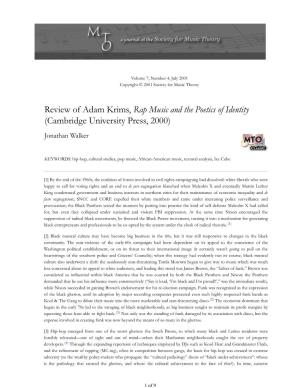 MTO 7.4: Walker, Review of Krims