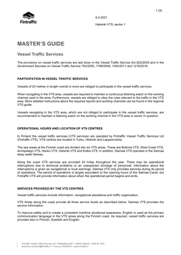 Master's Guide
