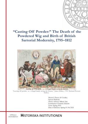 The Death of the Powdered Wig and Birth of British Sartorial Modernity, 1795–1812