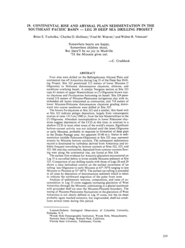 19. Continental Rise and Abyssal Plain Sedimentation in the Southeast Pacific Basin — Leg 35 Deep Sea Drilling Project