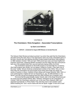 The Charioteers / Dixie Songsters – Associated Transcriptions