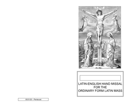 Ordinary Form Hand Missal