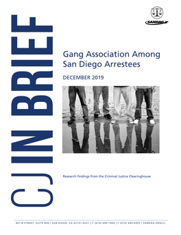 Gang Association Among San Diego Arrestees