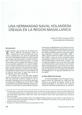 Una Hermandad Naval Holandesa Creada En La Region Magallanica