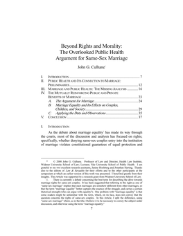 The Overlooked Public Health Argument for Same-Sex Marriage