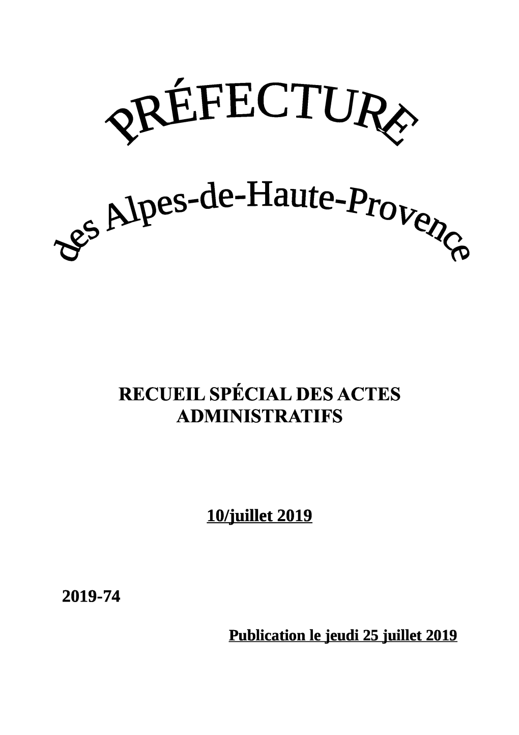 Recueil Spécial Des Actes Administratifs