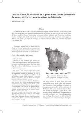 Decize, Cosne, La Résidence Et La Place Forte : Deux Possessions Du Comte De Nevers Aux Frontières Du Nivernais