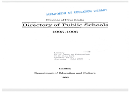 Directory of Public Schools