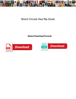 Bosch Circular Saw Rip Guide