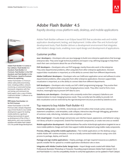 Adobe Flash Builder 4.5 Telesales Guide