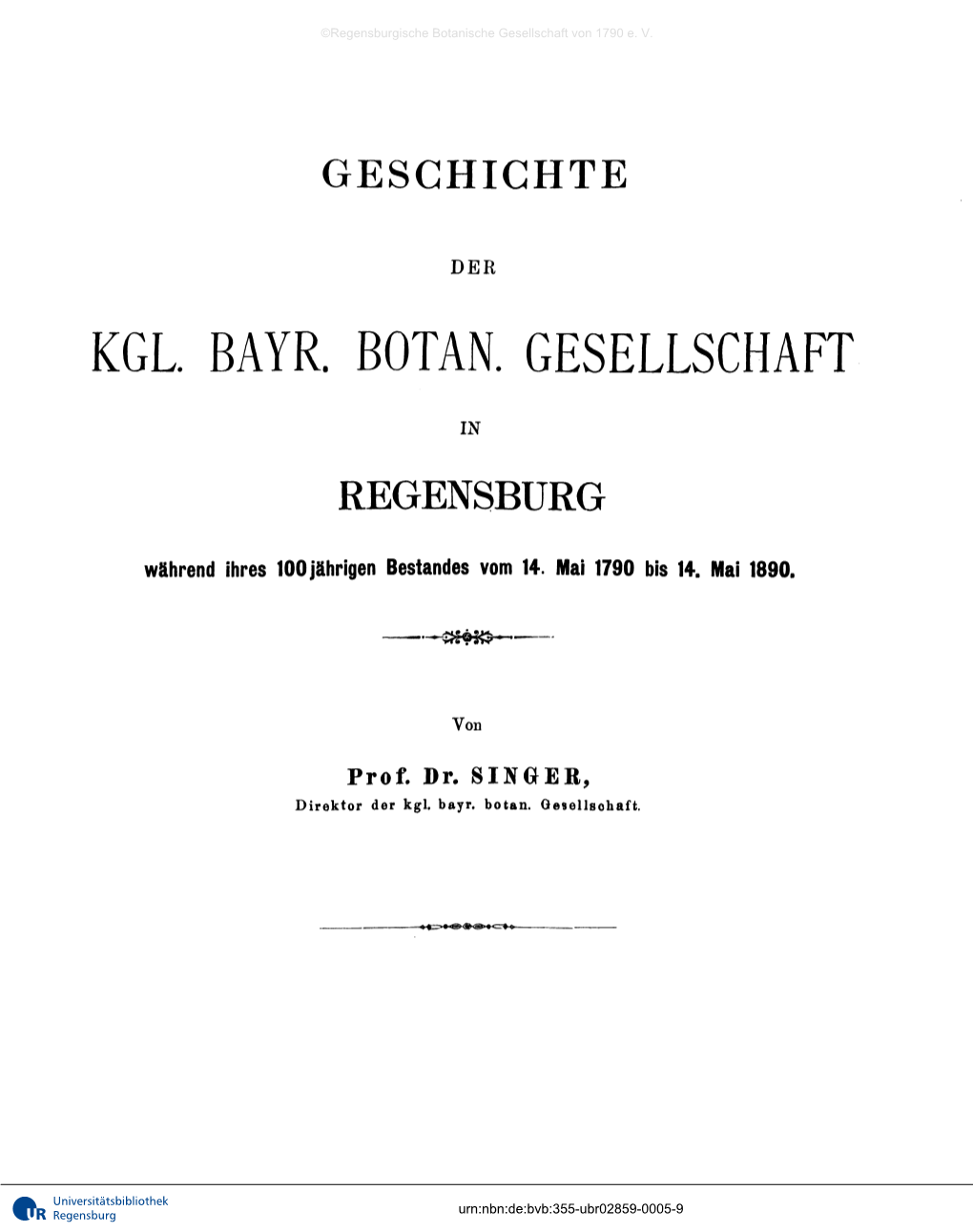 Kgl Bayr. Botan. Gesellschaft