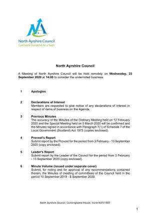 North Ayrshire Council 12 February 2020